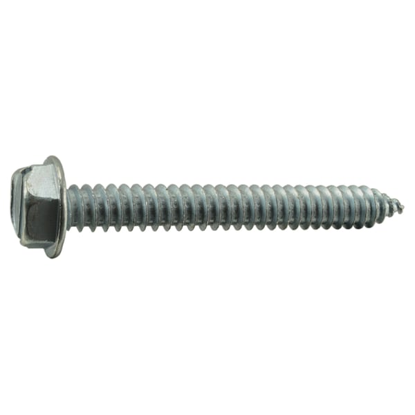 Midwest Fastener Sheet Metal Screw, 5/16" x 2-1/2 in, Zinc Plated Steel Flange Hex Head Slotted Drive, 5 PK 37631 - main